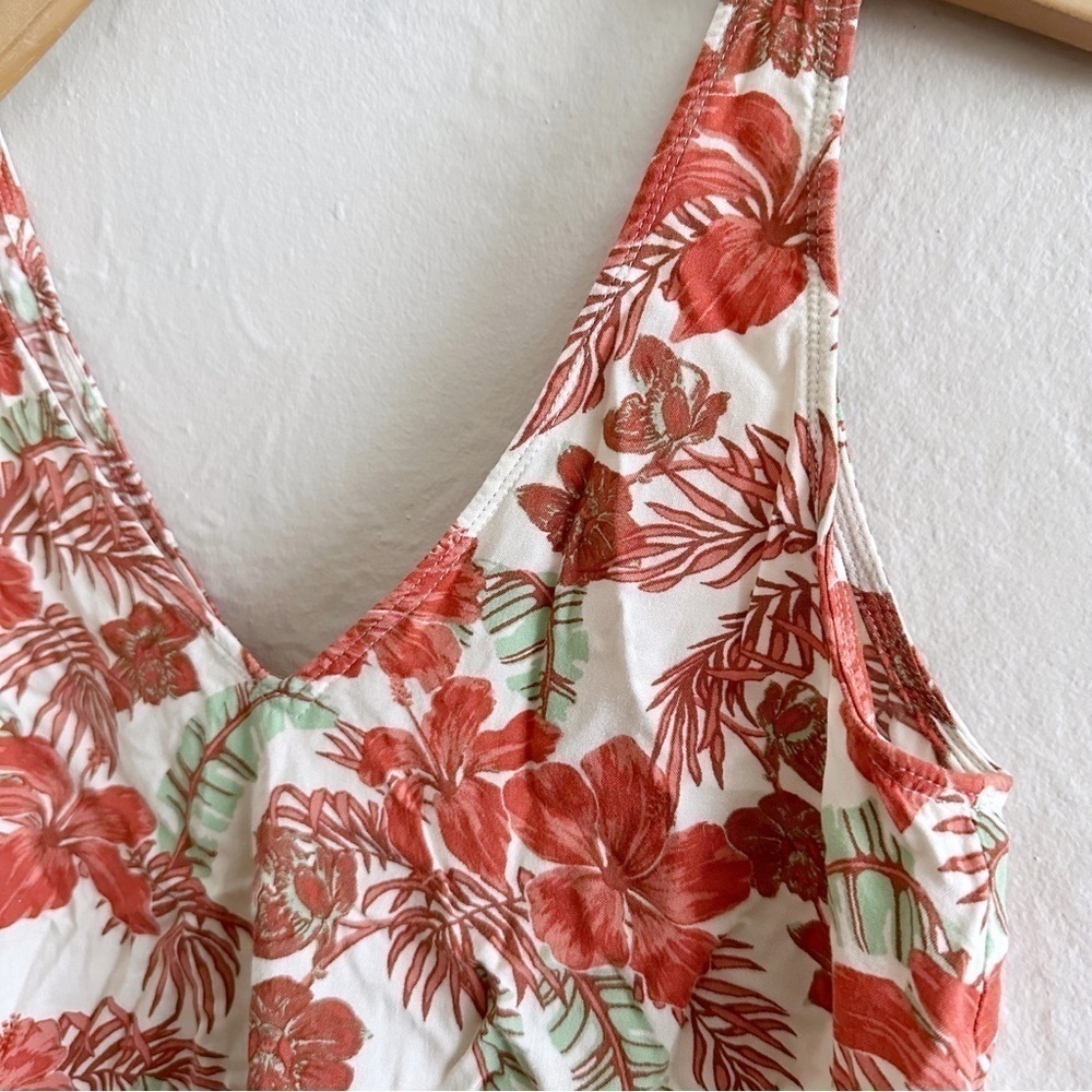 Aritzia Wilfred Free Kempner Open Back Tie Tropical Flowers Tank Top Sizโฆ - Picture 2 of 9